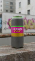 Concrete Gold energy drink can