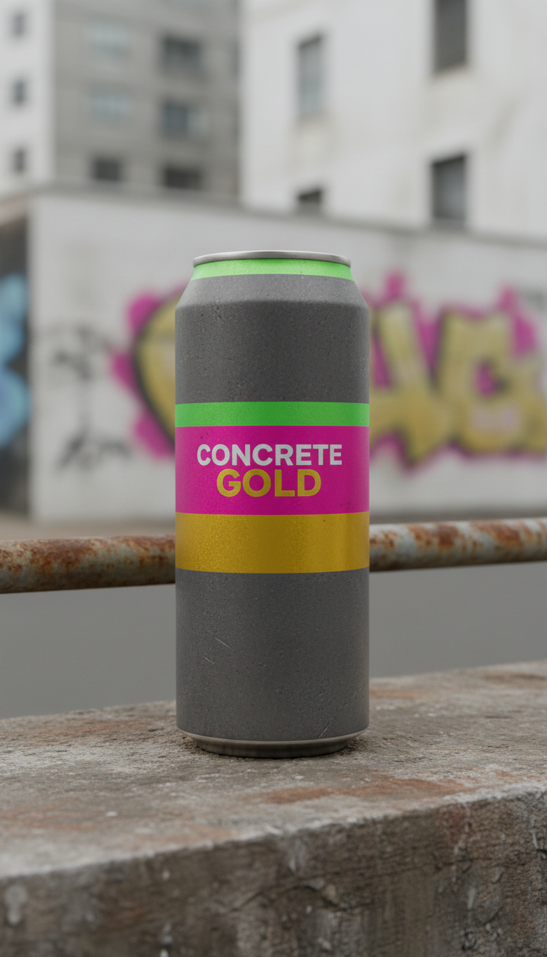 Concrete Gold energy drink can