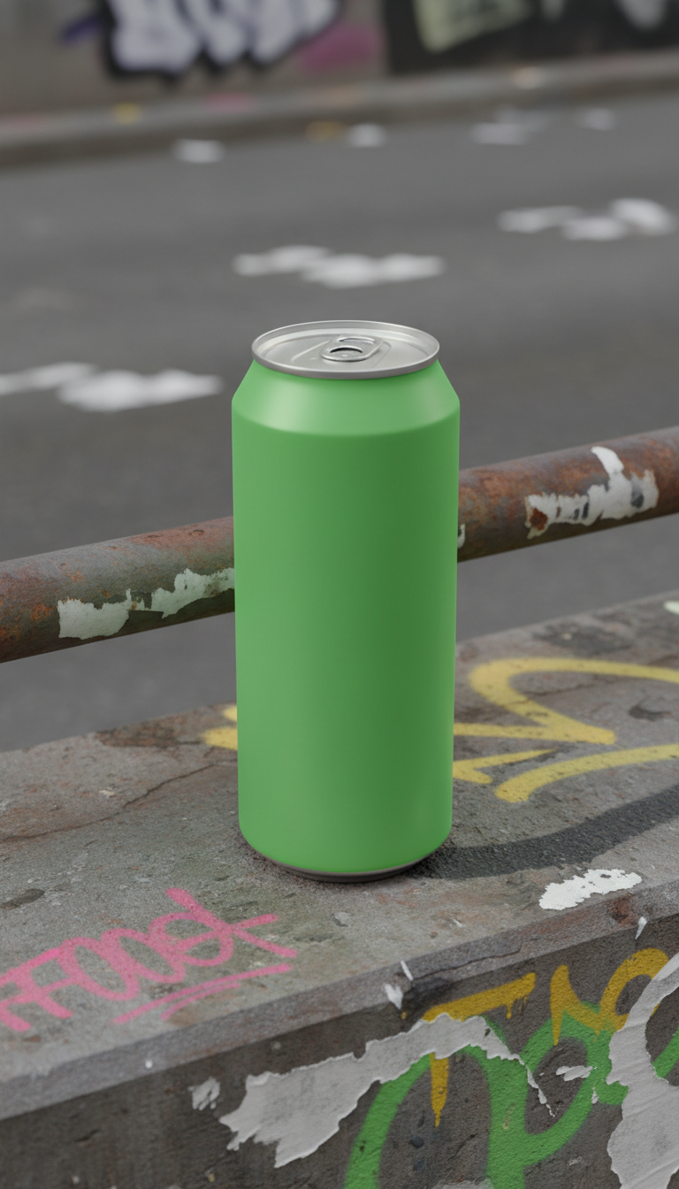 Signal Green energy drink can